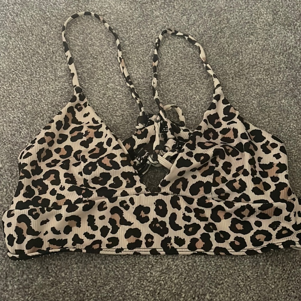 Animal print bikini top